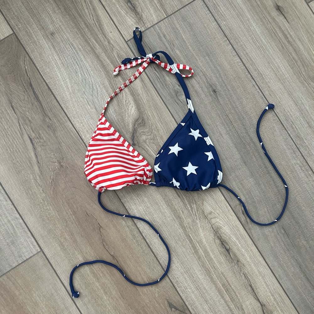 Women’s Old Navy Patriotic Swim Triangle Bikini Top - Size L